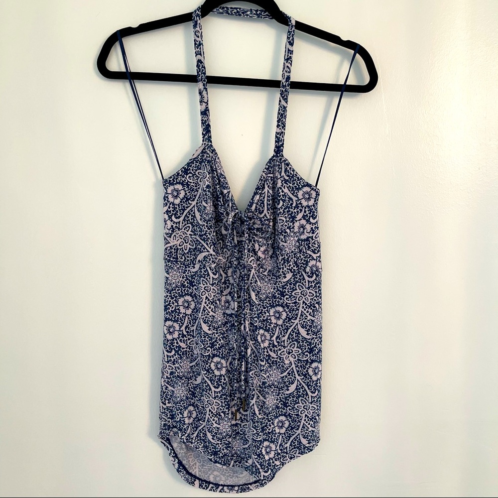Free People floral halter top blouse